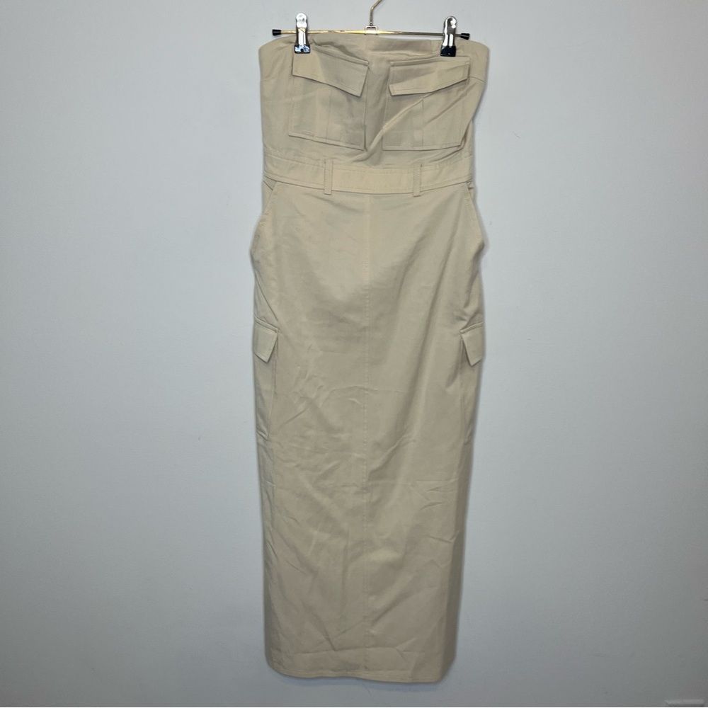 Nasty Gal Premium Twill Cargo Bandeau Dress 4
